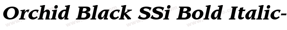 Orchid Black SSi Bold Italic字体转换